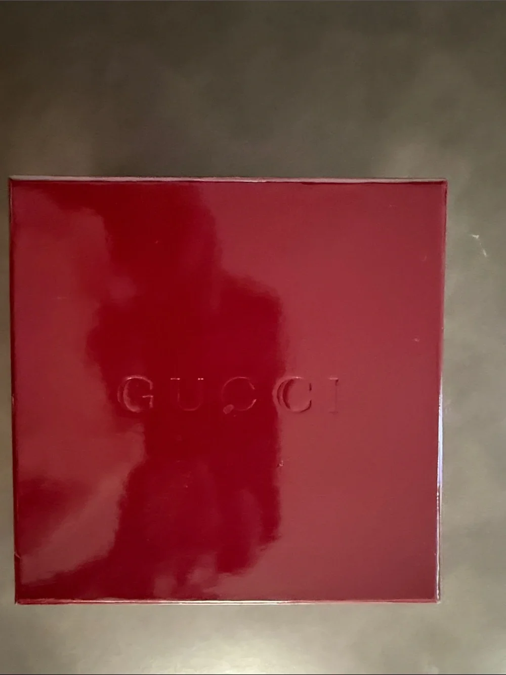 Gucci Red Gloss Logo Boxes + small fabrics bags
